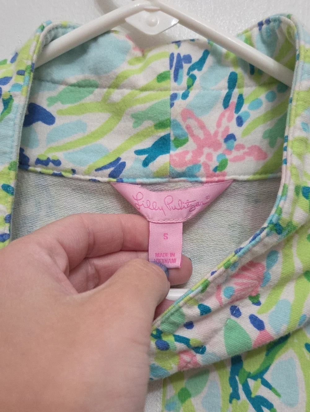 Lilly Pulitzer UPF 50+ Skipper Popover Half-Zip Jacket 'Blue Heaven'/ S